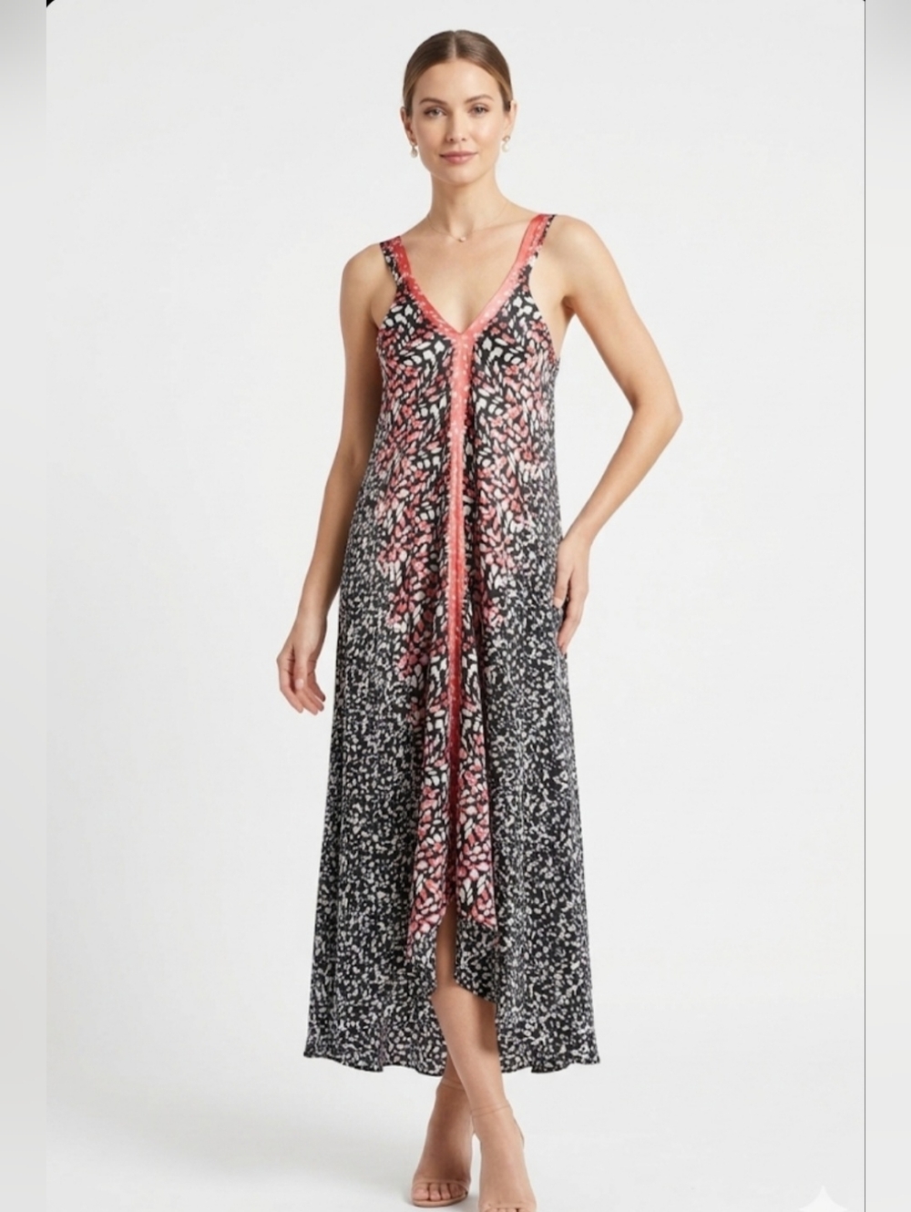 Oscar de la Renta Black and White Printed  Tent Dress Size M.